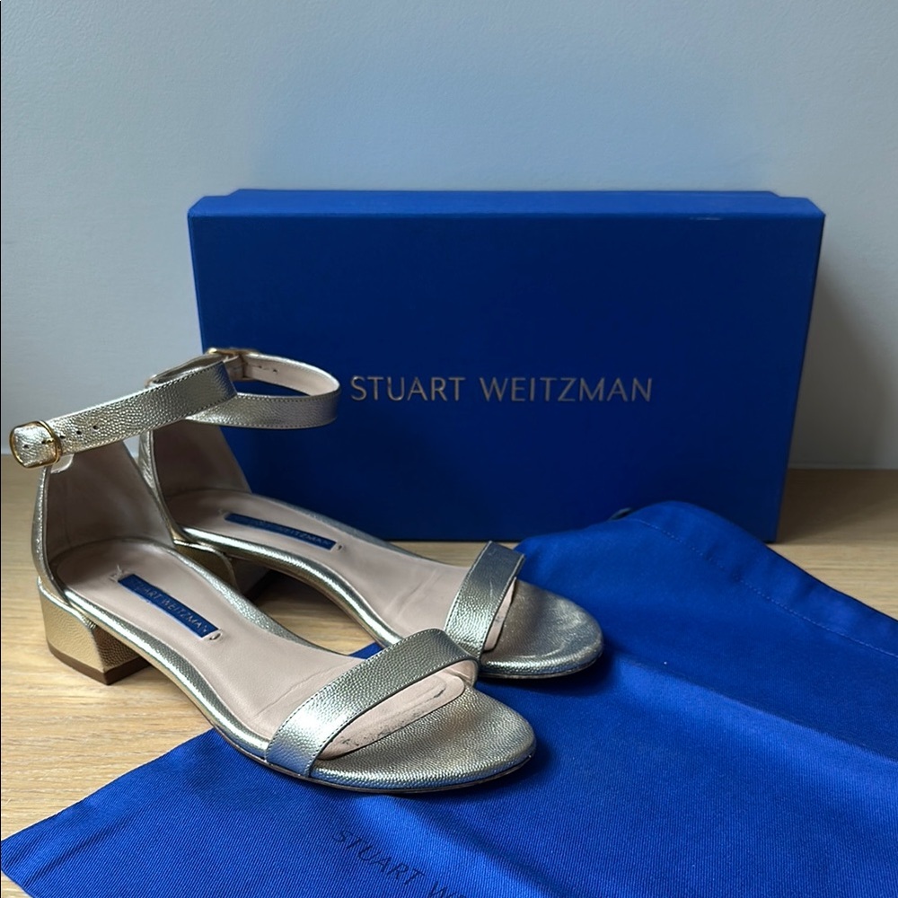 Stuart Weitzman Gold Heels for Formal Occasions